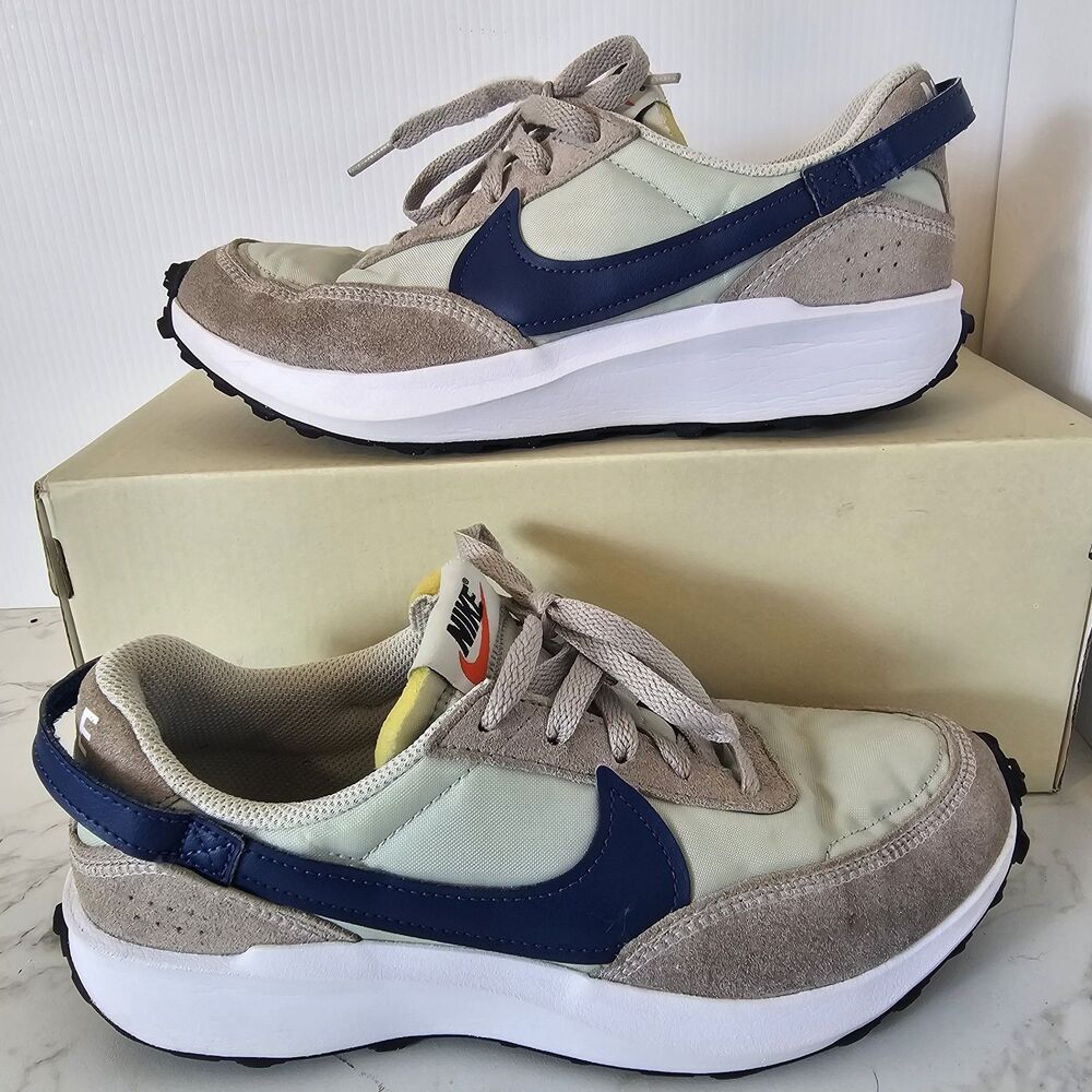 Nike Waffle Debut Womens Size 8.5 Gray Blue White Athletic Running Shoe Sneakers
